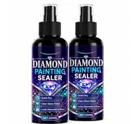 Generico Diamond Painting Sealer Spray, 100ml Quick Dry Clear Gloss Finish for Diamond Art, Protective Acrylic Sealant Helps Secure Drills, Easy Spray Sealer for Diamond Paintings, Puzzles(2bottle)
