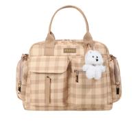 Generico Diaper Tote Bag | Large Capacity Plaid Essentials Bag With Handle