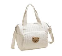 Generico Diaper Tote - Carrier, 1 Piece Bear Print Shoulder Bag For Travel Work, Nursing Organizer With Adjustable Strap, Parent Satchel For Gym, School, Hospital, Beach, Park, Shopping, Picnic, Camp