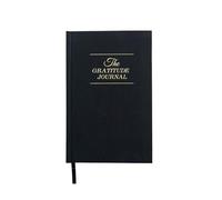 Generico Diario della gratitudine con copertina in lino e carta spessa, formato A5, quaderno aziendale(Black)