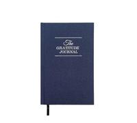 Generico Diario della gratitudine con copertina in lino e carta spessa, formato A5, quaderno aziendale(Deep Blue)