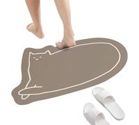 Generico Diatomaceous Shower Mat, Bath Rug, 15.75x23.62 Inches Floor Pad with Quick Dry Absorbent, Diatomaceous Earth Mat with Anti-Slip Base, Shower Pad with Design, Bathroom Accessory for Entryway