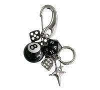 Generico Dice Charm, Keychain Pendant, Cute Retro Metal Multipurpose Decorative Fashion, Ornaments Cell Phone Backpack Purse Wallet, Keychain Accessory for Bags Phones Wallets, Multicolor