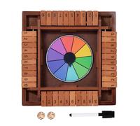 Generico Dice Game - Wooden Board Game for Family Entertainment, Educational and Versatile Strategy with Numbered Chess for Indoor Outdoor Travel Home Parties Use, 11.73x11.73x1.1 in