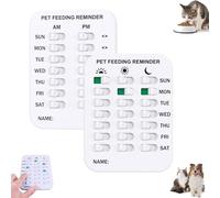 Generico Did You Feed The Dog Tracker, Don't Forget to Feed Your Pets Sign, Pet Feeding Reminder for Dogs Cats, Pet Has Been Fed Schedule Clip (2rows+3rows)