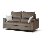 Generico DIDIVANI Divano Letto 3 Posti in Tessuto Mikado, Terra, Sfoderabile, Non Richiede Montaggio, Profondità Seduta 51cm, Altezza 107cm, Portata 200kg, Dimensioni 98/207x200cm