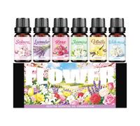 Generico Diffuser Oil Set | 6 Pieces Uplifting Calming | Floral Fragrance Liquid Oil 10ml - for Road Trip Humidifier Christmas Mother's Day Birthday Valentine's Day