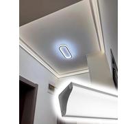 Generico Diffusore per Binario di Illuminazione a LED per soffitto e Parete, per teatro/corridoio/Hotel, Cornice Decorativa Che nasconde i Fili, Profilo per Canale Interno, 1 m - 10 m (50 cm/19,7 pol