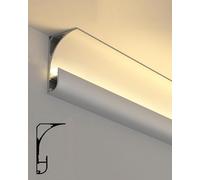 Generico Diffusore per Illuminazione indiretta per Ufficio e Hotel - Cornice per Nascondere i Fili per Strisce LED lineari, 600 cm - 3,65 x 6 cm, Perfetto per Soggiorno e Arredamento per la casa