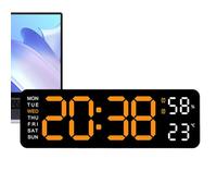 Generico Digital Wall Clock - Luminous Electronic Screen, Simple Large Display 7.5 Cm with Remote Control, Function Desktop Alarm Device | Suitable Indicator for Living Rooms Classrooms Easy to Read
