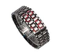 Generico Digital Watch - LED Waterproof Digital Watch, Stainless Steel Double LED Screens Accurate Device | Luxury Timepiece For Family Friends Office Social Events Holiday Indoor Outdoor Home