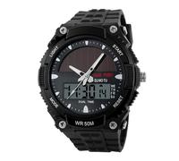 Generico Digital Watch, Solar Watch, Multifunction Double Time Display, 50m Waterproof, Luminous Timer Date Alarm for Men, Fitness, Driving, Field Work, Business Trip, 9.45 Inches, 1 Piece