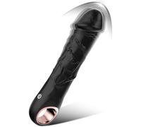 Generico Dildo in Silicone Realistico Da 7 Pollici, Punto G Vibratore Vibratore Tette Clitoride Clitoride Bacchetta Vibrante Anale Con 10 Modalità Vibrazioni Per Donne Giocattoli Sessuali Per Adulti,B