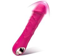 Generico Dildo in Silicone Realistico Da 7 Pollici, Punto G Vibratore Vibratore Tette Clitoride Clitoride Bacchetta Vibrante Anale Con 10 Modalità Vibrazioni Per Donne Giocattoli Sessuali Per Adulti,A