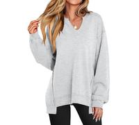 Generico Diligentup Womens Oversized Sweatshirt, Long Sleeve Tunic Shirts V Neck Loose Pullover Tops,2025 Trendy Fall Teen Girls Outfit (4,m)