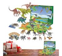 Generico Dinosaur Avvent, figurine di dinosauri con interattivi per bambini, calendario del conto alla rovescia di Natale a 24 giorni, di pezzi di stoccaggio