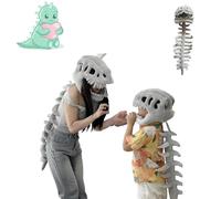 Generico Dinosaur Costume-3D Skeleton Design,Realistic Halloween Dinosaur with Spine Extension for Parties (M-45.8inch)