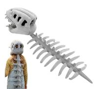 Generico Dinosaur Plush Headpiece, Wearable Skeleton Costume Use, Soft Funny Animal Design, Premium Plush Fabric Comfortable Build, Home Party Bedroom Kids Adults Cosplay Purpose