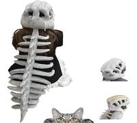 Generico Dinosaur Skeleton Costume,Realistic Dinosaur Skeleton Costume Set, Halloween Dinosaur-Themed Skull Cosplay Props (1 PCS)