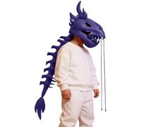 Generico Dinosaur Skeleton Headgear - Realistic Flexible Cosplay - Dinosaur Skeleton Plush Party Decor - for Boys Girls Celebration Holiday Halloween Performance