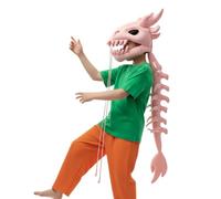 Generico Dinosaur Skeleton Plush Costume - 3D Skull Spine Headpiece | Realistic Wearable Dinosaur Outfit For Kids, Adults, Halloween, Cosplay, Dress Up, Party And Holiday Costume