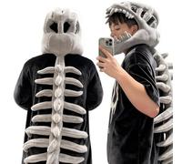 Generico Dinosaur Skeleton Plush Costume, Wearable Spinosaurus PlushDino Outfit, Realistic Dino SkeletonPlush for Themed Parties (90cm)