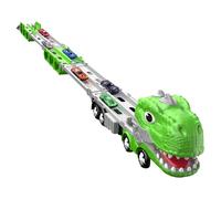 Generico Dinosaur Truck, Transformed Dinosaur, Dino Transformation Car Swallower Racetrack Foldable Ramp Portable Handle Carry, Racing Car for Kids Birthday 16.54x4.53x7.09inches