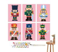 Generico Dipingere Con Numeri Per Bambini 6 Pezzi Kit Colorare E Bricolage | Con Pennello Kit Di Pittura A Numeri Per Principianti Per Adulti Viaggi Compleanno Aula Scuola Casa Asilo Piccoli Rag