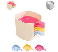 Generico Dipping Sauce Plate And Holder Set, 7 Pcs Dipping Sauce Plates and Holder Set, Mini Home Kitchen Vinegar Soy Sauce Dish Set, for Ketchup, Soy, Barbecue and Party Dinner (Colorful,1pcs)