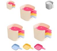 Generico Dipping Sauce Plate And Holder Set, 7 Pcs Dipping Sauce Plates and Holder Set, Mini Home Kitchen Vinegar Soy Sauce Dish Set, for Ketchup, Soy, Barbecue and Party Dinner (Colorful,3pcs)