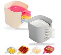 Generico Dipping Sauce Plate & Holder Set, Multifunctional Dipping Sauce Holder, Can Be Used As Dip, Snack, Dessert, Fruit, Seasoning, Side Dish, Etc (2pcs)