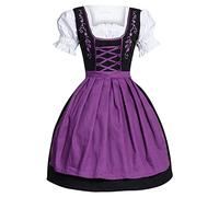 Generico Dirndl - Abito Gonna Tradizionale Bavarese da Donna, per Oktoberfest, Carnevale, Dirndl, Vestito Bavarese Donna Oktoberfest, Abiti Lunghi Sexy Abito Donnas da Taverna Costume Tradizionale