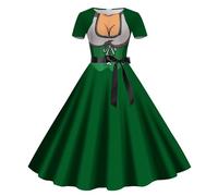 Generico Dirndl Da Donna Midi Vestito Medievale Costume Tradizionale Bavarese Abiti Per Le Signore Elegante Abito Festa Octoberfest E Vestiti Perfetto