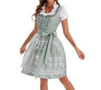 Genérico Dirndl - Oktoberfest - Costume da Oktoberfest da donna, abito classico ed elegante, per carnevale, Oktoberfest, festa, Oktoberfest, 01 verde, L