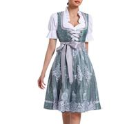 Generico Dirndl Signore 2025 Gonna Tradizionale Bavarese Costume Abiti Midi Per Le Lunghi Sexy Abito Da Donna Taverna Vestito Oktoberfest