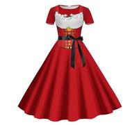 Generico Dirndl Signore 2025 Vestito Medievale Donna Abito Tradizionale Bavarese Abiti Midi Per Le Lunghi Costume Sexy Occasioni Speciali Stile Oktoberfest