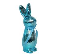 Generico Disco Ball Bunny - Reflective Mirror Glass Easter Rabbit, Glam Holiday Figurine, Tabletop Decor, Light Reflecting Sculpture, Modern Prism Bunny Statue | For Mantel Shelf