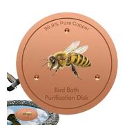 Generico Disco di Rame per Vasca da Giardino | Pulitore per Fontana con Disegno Ape - Piastra in Rame per Abbeveratoio - Vaschetta Fontana, Patio, Terrazzo, Deck, Giardino, Spazio Esterno, Outdoor