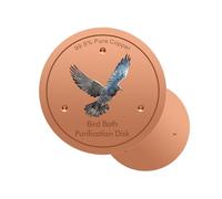 Generico Disco in Rame Vasca - Pulitore Rotondo Naturale - Disco in Rame 10,16 Cm d'Acqua,per Giardino Esterno Cortile Patio Cemento Pietra e Ceramica Fontana Solare Riscaldata