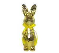 Generico Disco Rabbit - Mirror Effect Holiday Accent Piece, Bunny Shelf Decoration, Foam Display Table Statue, Reflective Finish Accessory Case Ornament | For Easter Living Room Bedroom Entrywa
