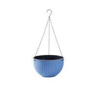 Generico Disegni modelli in rattan per contenitori per piante, Blue | Vasi da fiori per piante in resina per la decorazione della parete del balcone casa Accessori per piantare