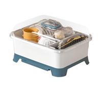 Generico Dish Drying Rack - Plate Cup Dish Drainer - Nursing Holder with Lid, Drying Storage Box, Plate Organizer Holder, Cutlery Drainer for Bowls, Plates, Chopsticks