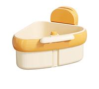 Generico dish rack, Cestello portaoggetti sospeso multifunzionale for lavello con ventosa e filtro for rifiuti da cucina triangolare ,for Kitchen(YELLOW)