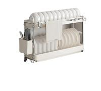 Generico dish rack, Scolapiatti in acciaio inox, supporto for ciotola, for uso domestico, da cucina, sopra il lavello, scolapiatti da tavolo ,for Kitchen(2 Layer C 44cm)