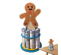 Genérico Dispenser di clip di legno per soldi, supporto per soldi per Natale - Clip di Natale di Babbo Natale Clip di contanti in legno - Supporto per artigianato da scrivania per