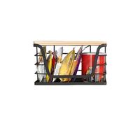 Genérico Dispenser di sacchetti per immondizia - Supporto con coperchio in legno per montaggio a parete | Supporto impilabile da parete per cucina soggiorno camera da letto bagno bagno balcone armadio