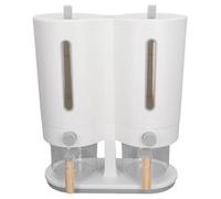 Generico Dispenser Per Riso Da Cucina,Contenitore per la Conservazione degli Alimenti Secchi,Contenitore Doppio Secchio - Per Cereali Soia Fagioli Verdi Farina Avena Dispensa