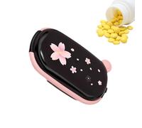 Generico Dispenser tagliapillole - Dispenser portatile per pillole | Taglierina per pillole multiple | Tagliapillole 2 in 1 con dispensers | Compresse portatili Splitter per tagliare le compress