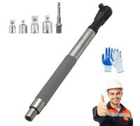 Generico Displaced Extension Ratchet, Offset Extension Wrench Impact, Manual/Electric/Pneumatic Impact Extension Ratchet for Tight Spaces, Compatible with 1/2" Sockets (With Socket Set)