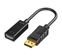 Generico Display Port Adapter, Projector Converter, Stable Signal Compact Design Plug Play Lightweight Build Seamless Transfer, Adapter Converter for Pc, Laptop, Monitor 9.84 Inches